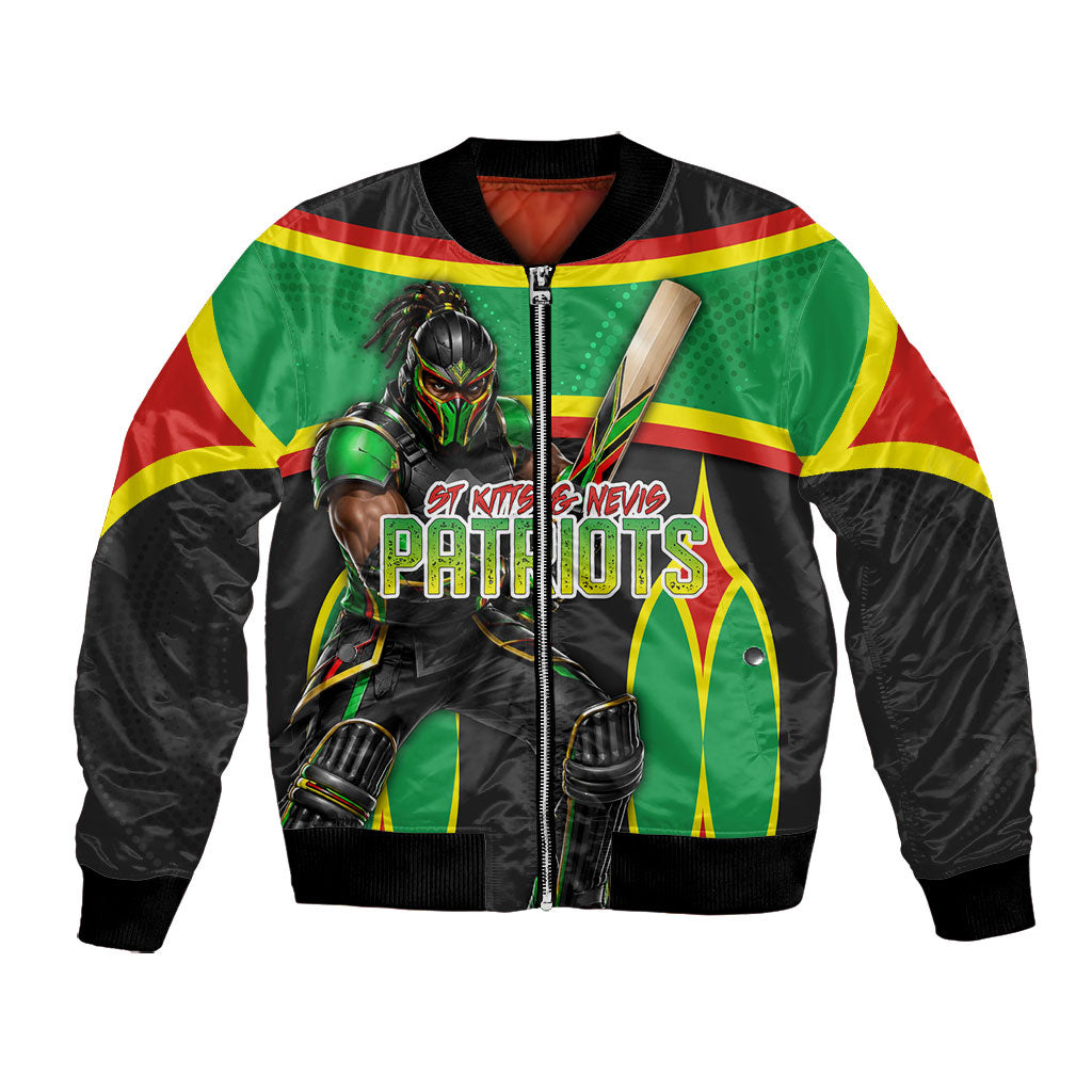 Personalized St Kitts And Nevis Patriots Bomber Jacket Caribbean Cricket Player Graphic Art