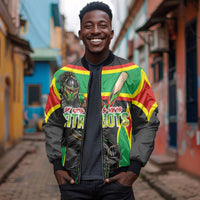 Personalized St Kitts And Nevis Patriots Bomber Jacket Caribbean Cricket Player Graphic Art