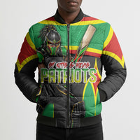 Personalized St Kitts And Nevis Patriots Bomber Puffer Jacket Caribbean Cricket Player Graphic Art