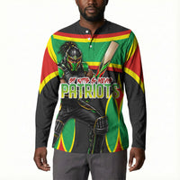 Personalized St Kitts And Nevis Patriots Button Sweatshirt Caribbean Cricket Player Graphic Art