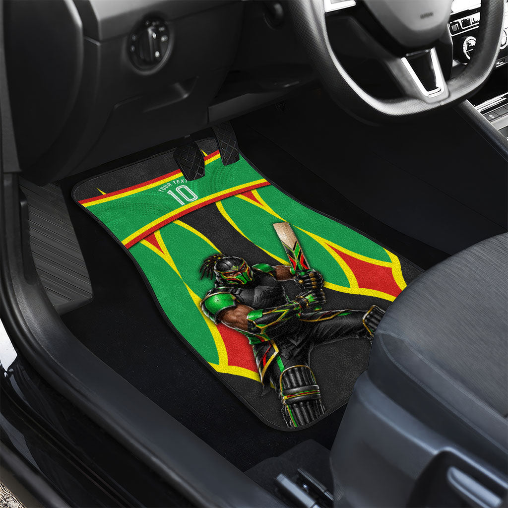Personalized St Kitts And Nevis Patriots Car Mats Caribbean Cricket Player Graphic Art