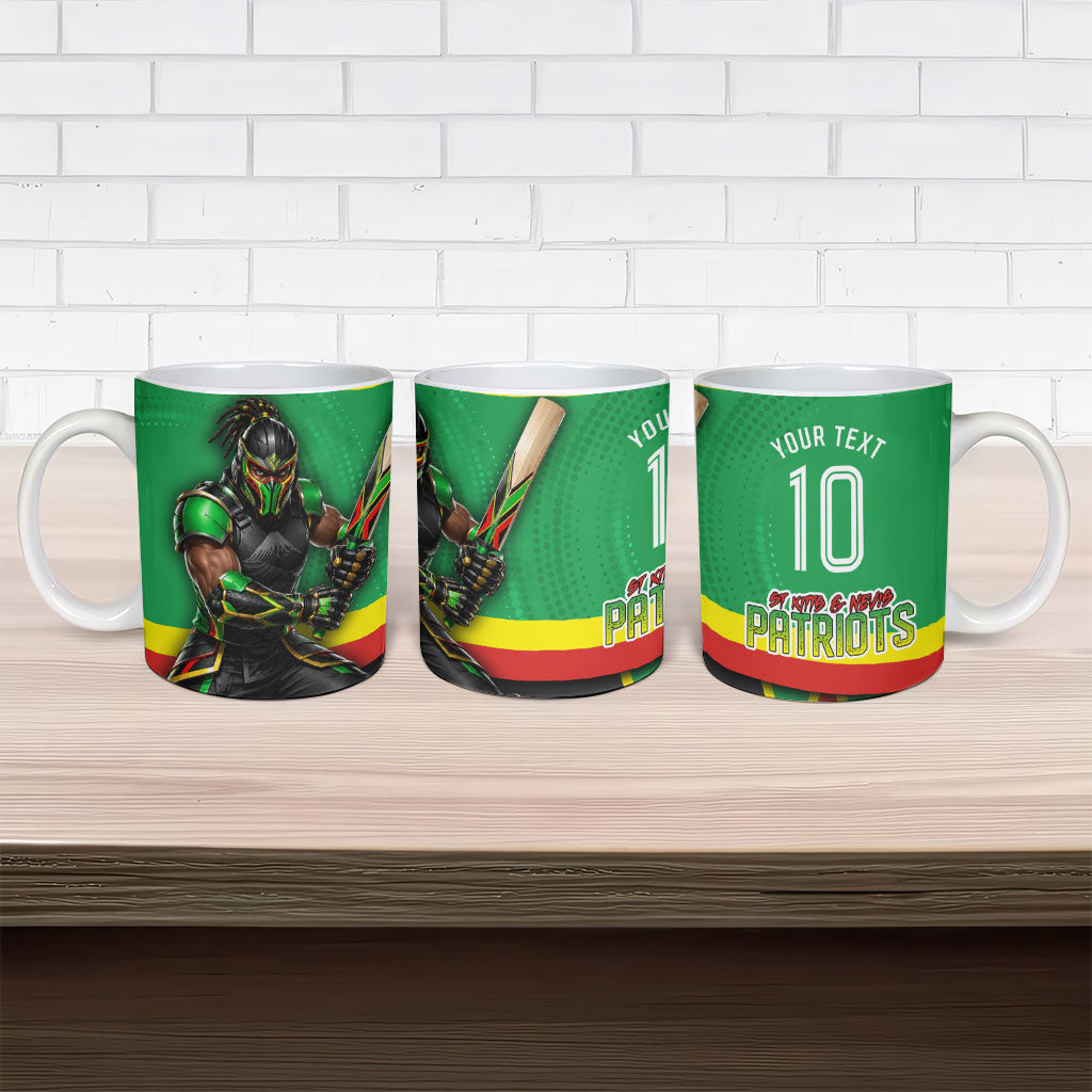 Personalized St Kitts And Nevis Patriots Ceramic Mug Caribbean Cricket Player Graphic Art