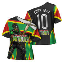 Personalized St Kitts And Nevis Patriots Cross Shoulder Shirt Caribbean Cricket Player Graphic Art