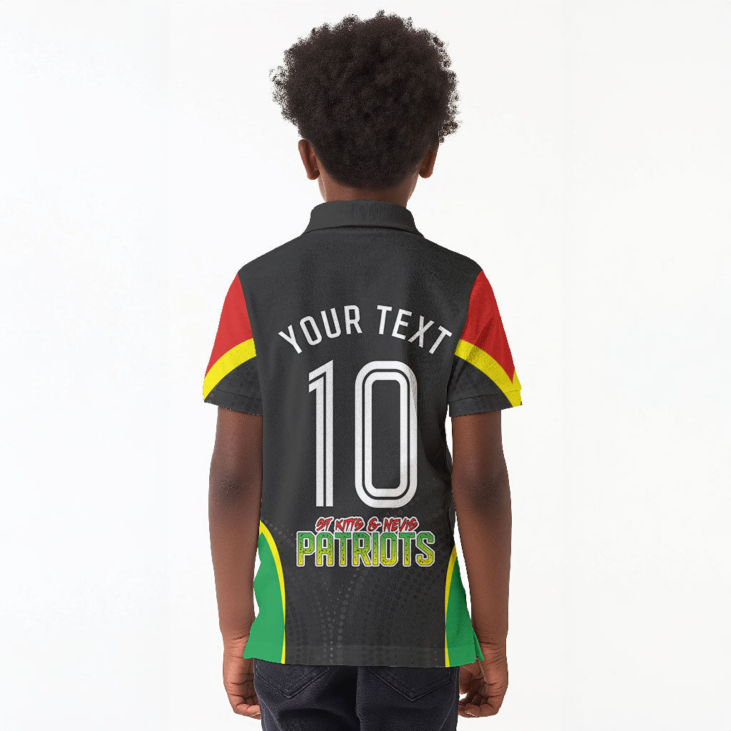 Personalized St Kitts And Nevis Patriots Kid Polo Shirt Caribbean Cricket Player Graphic Art