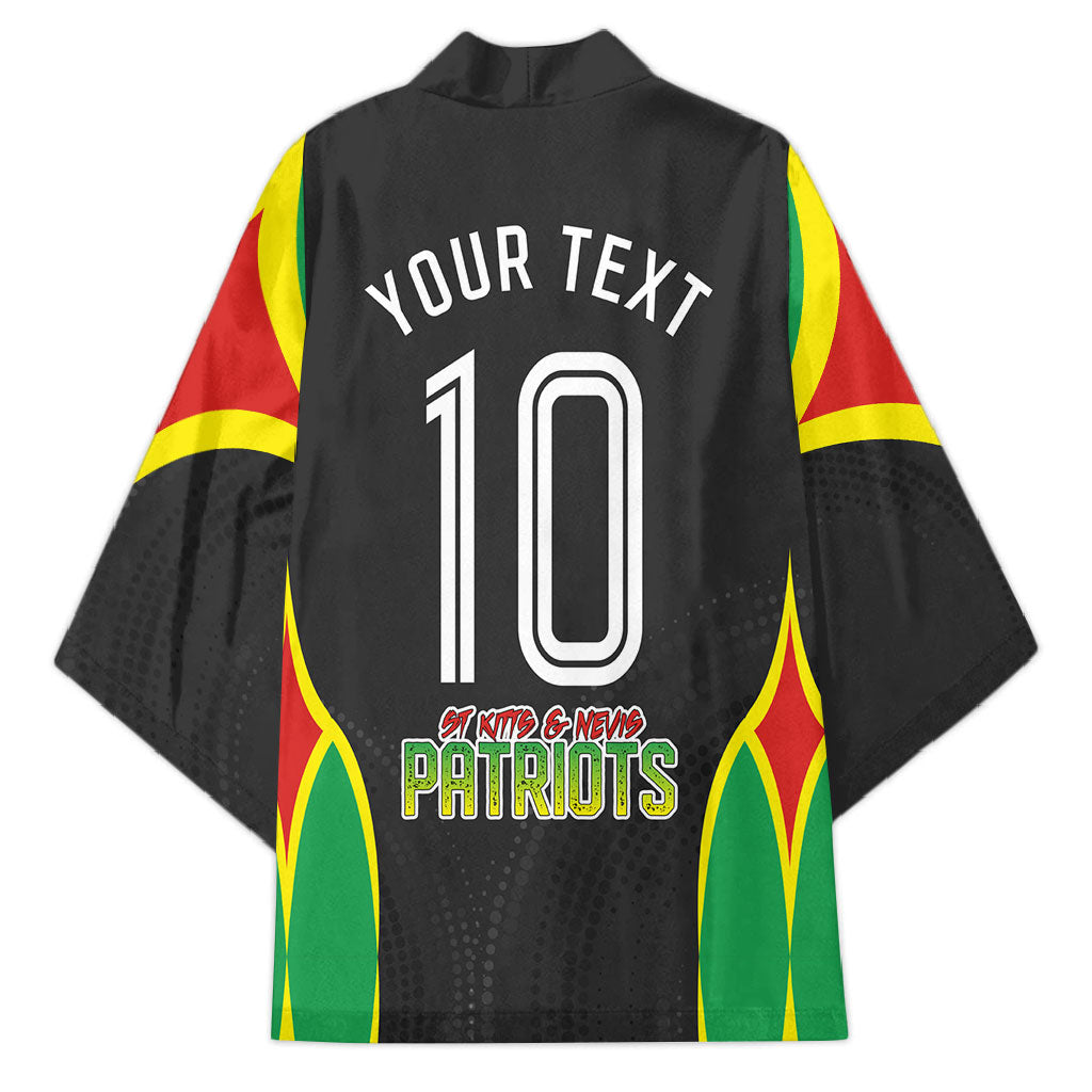 Personalized St Kitts And Nevis Patriots Kimono Caribbean Cricket Player Graphic Art