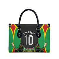 Personalized St Kitts And Nevis Patriots Leather Bag Caribbean Cricket Player Graphic Art