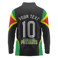 Personalized St Kitts And Nevis Patriots Long Sleeve Polo Shirt Caribbean Cricket Player Graphic Art