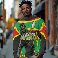 Personalized St Kitts And Nevis Patriots Long Sleeve Shirt Caribbean Cricket Player Graphic Art