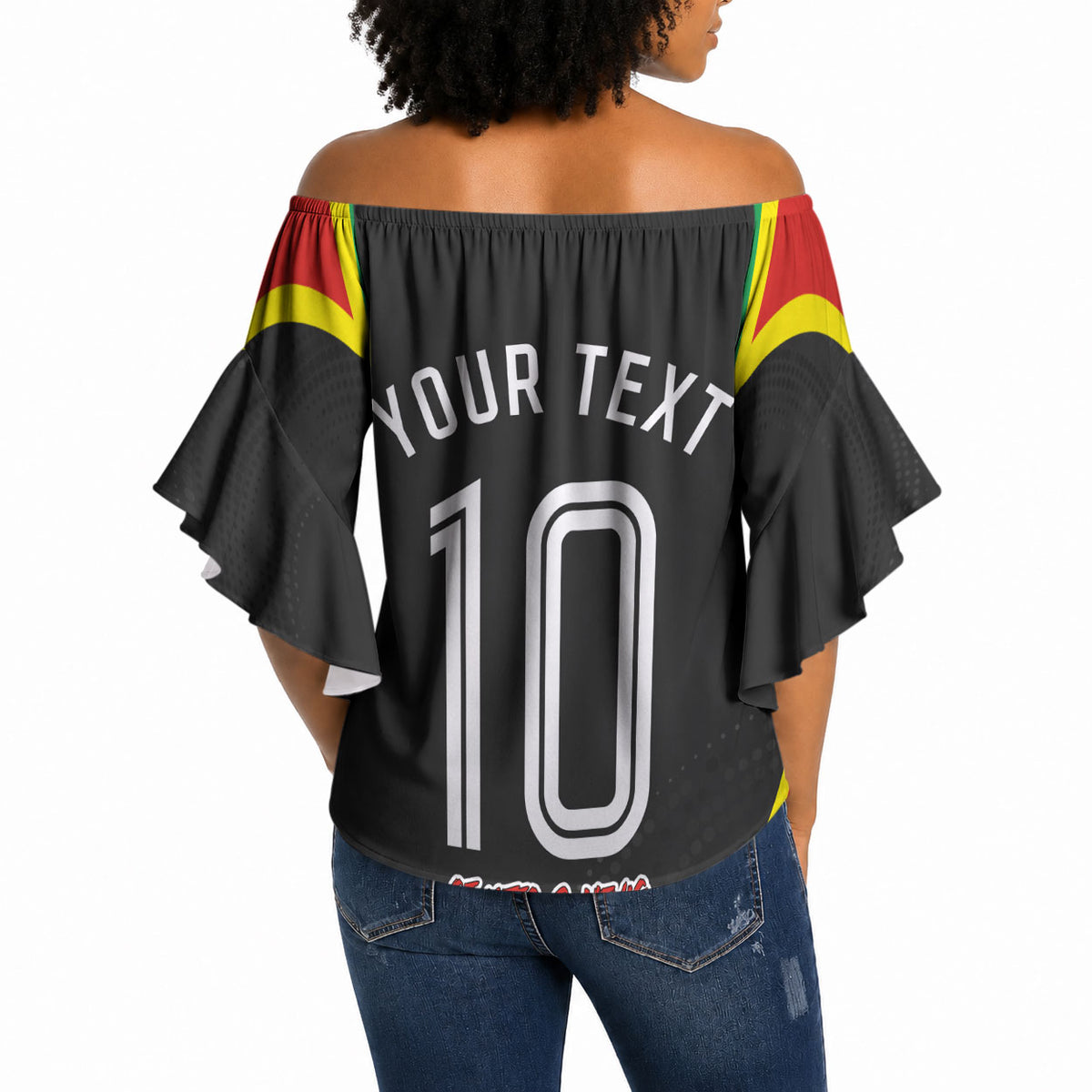 Personalized St Kitts And Nevis Patriots Off Shoulder Wrap Waist Top Caribbean Cricket Player Graphic Art