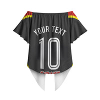 Personalized St Kitts And Nevis Patriots Off Shoulder Wrap Waist Top Caribbean Cricket Player Graphic Art