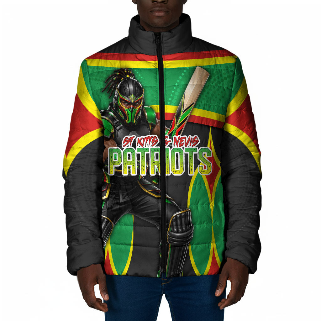 Personalized St Kitts And Nevis Patriots Padded Jacket Caribbean Cricket Player Graphic Art