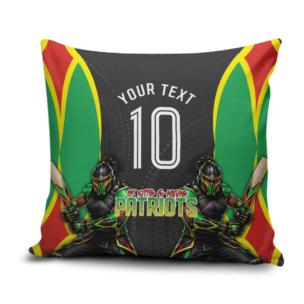 Personalized St Kitts And Nevis Patriots Pillow Cover Caribbean Cricket Player Graphic Art