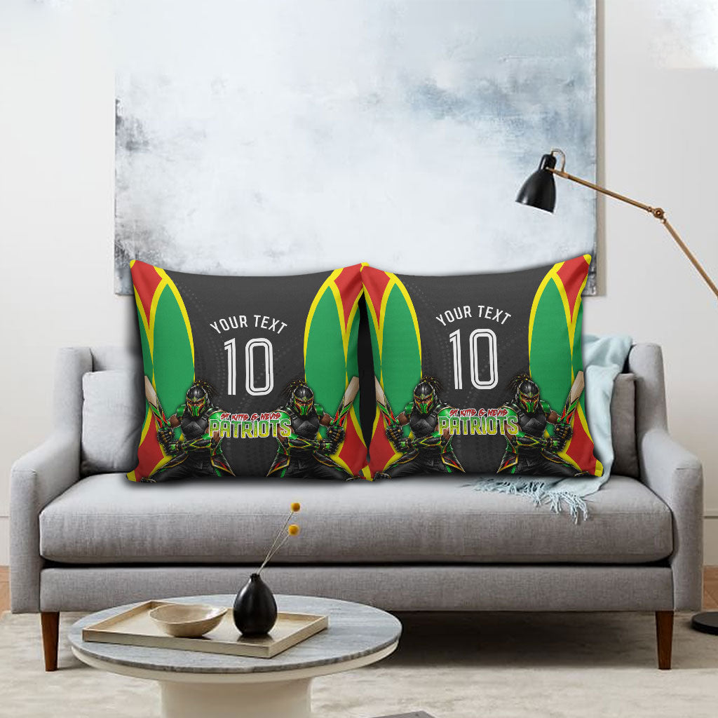 Personalized St Kitts And Nevis Patriots Pillow Cover Caribbean Cricket Player Graphic Art