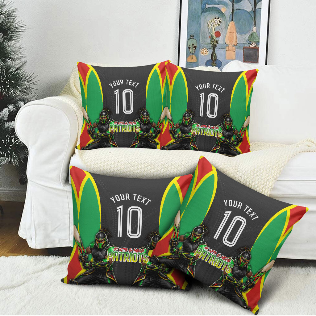 Personalized St Kitts And Nevis Patriots Pillow Cover Caribbean Cricket Player Graphic Art