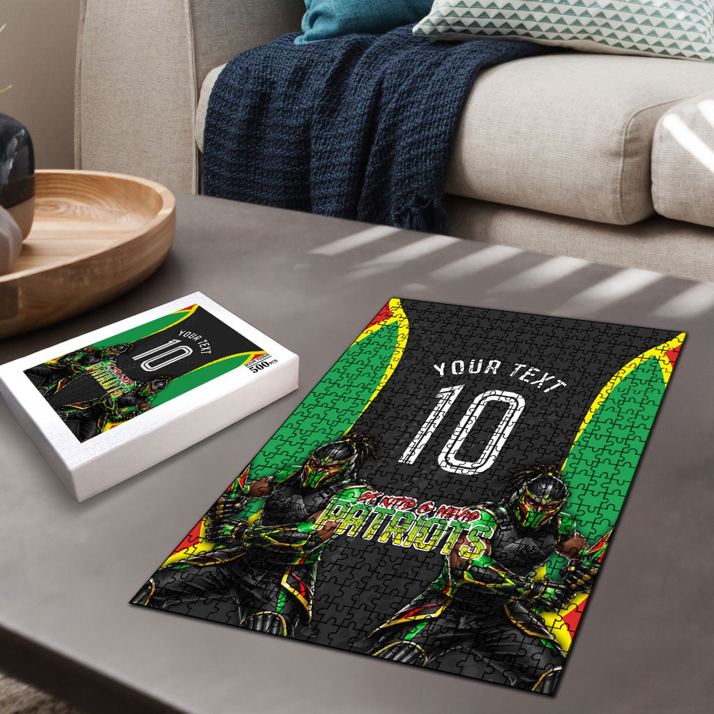 Personalized St Kitts And Nevis Patriots Puzzle Caribbean Cricket Player Graphic Art