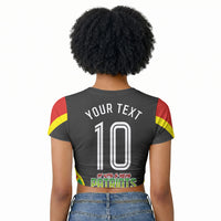 Personalized St Kitts And Nevis Patriots Raglan Cropped T shirt Caribbean Cricket Player Graphic Art