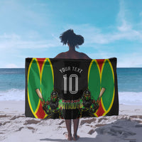 Personalized St Kitts And Nevis Patriots Sarong Caribbean Cricket Player Graphic Art