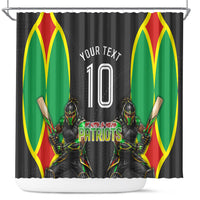 Personalized St Kitts And Nevis Patriots Shower Curtain Caribbean Cricket Player Graphic Art