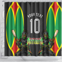 Personalized St Kitts And Nevis Patriots Shower Curtain Caribbean Cricket Player Graphic Art