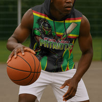 Personalized St Kitts And Nevis Patriots Sleeveless Hoodie Caribbean Cricket Player Graphic Art
