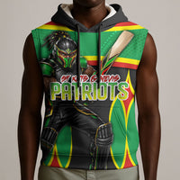 Personalized St Kitts And Nevis Patriots Sleeveless Hoodie Caribbean Cricket Player Graphic Art