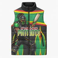 Personalized St Kitts And Nevis Patriots Sleeveless Puffer Jacket Caribbean Cricket Player Graphic Art
