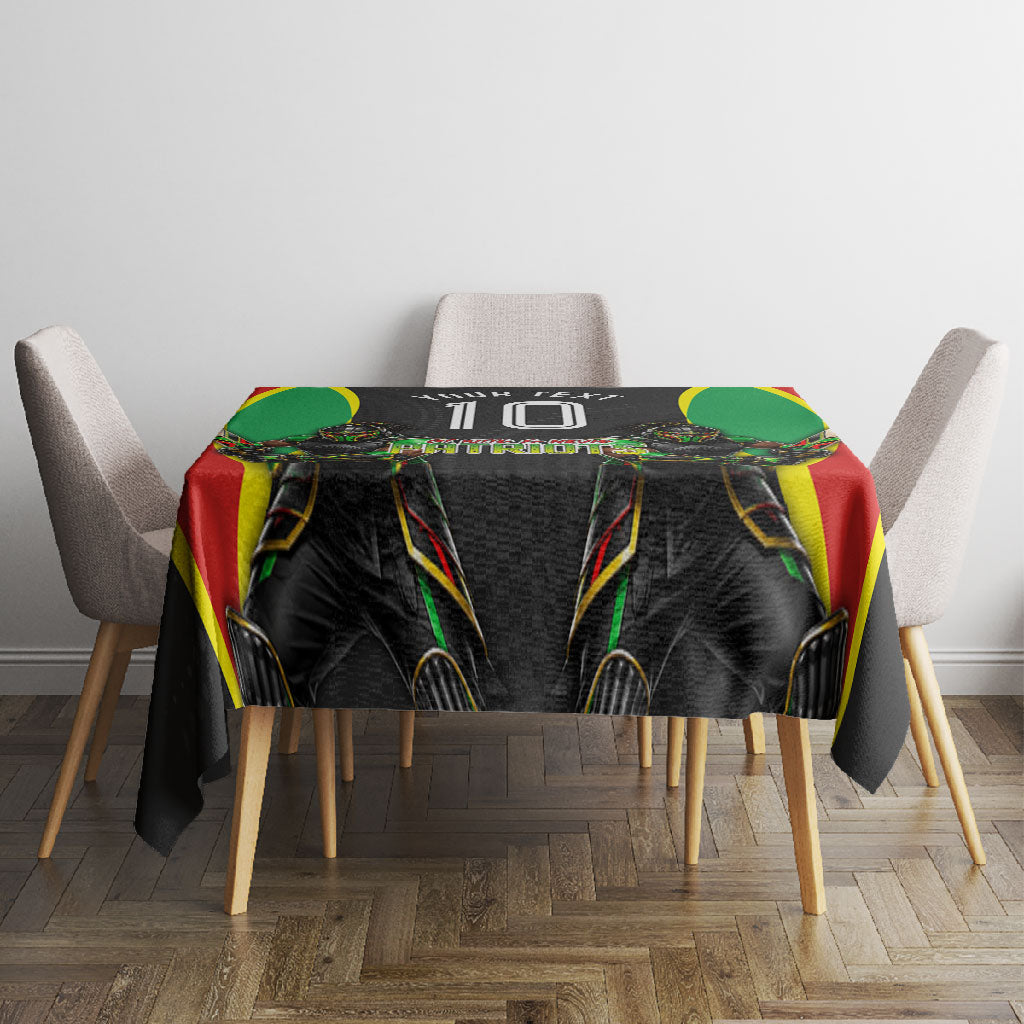 Personalized St Kitts And Nevis Patriots Tablecloth Caribbean Cricket Player Graphic Art