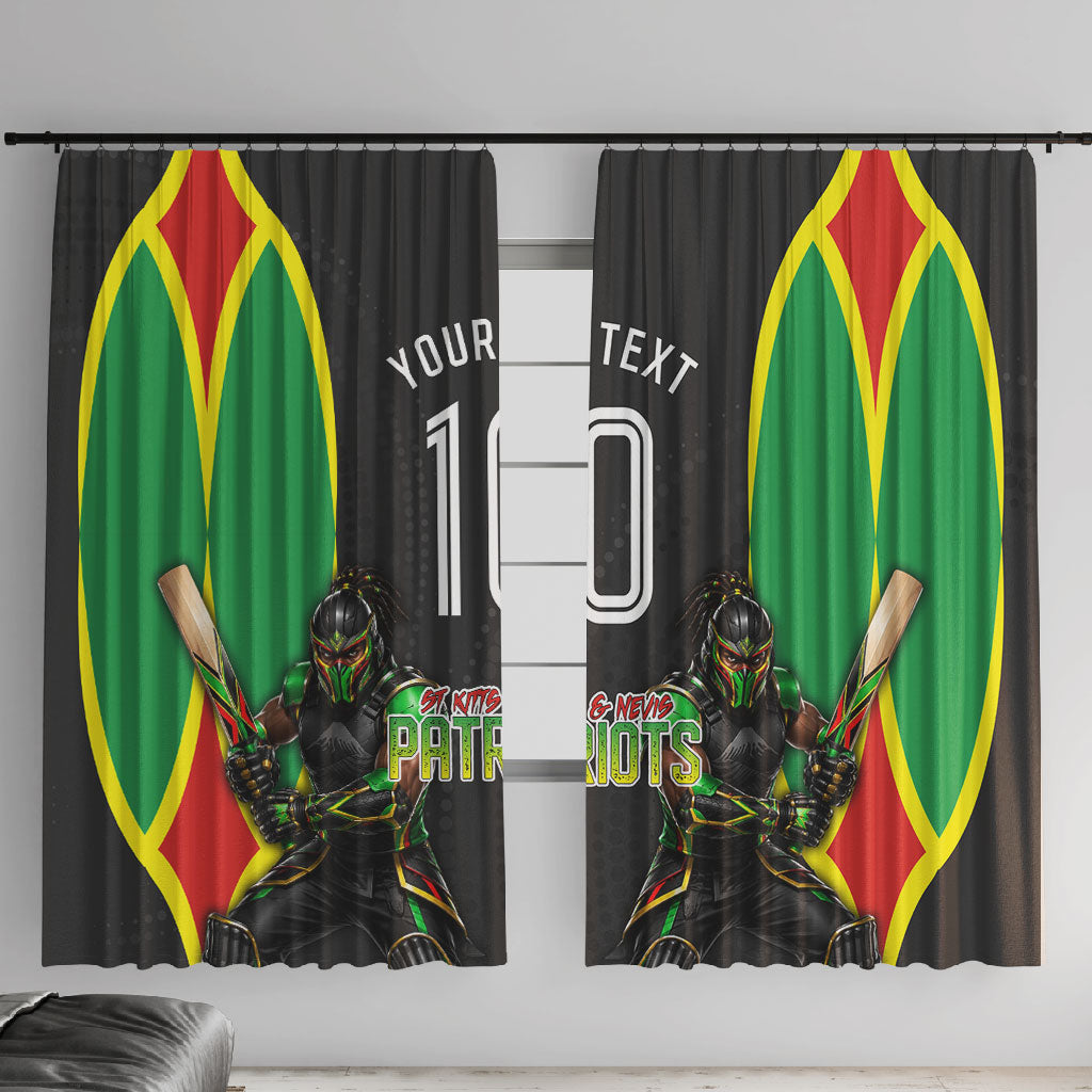 Personalized St Kitts And Nevis Patriots Window Curtain Caribbean Cricket Player Graphic Art