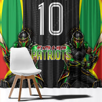 Personalized St Kitts And Nevis Patriots Window Curtain Caribbean Cricket Player Graphic Art