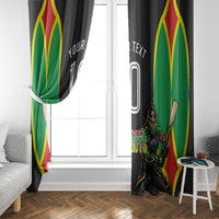 Personalized St Kitts And Nevis Patriots Window Curtain Caribbean Cricket Player Graphic Art