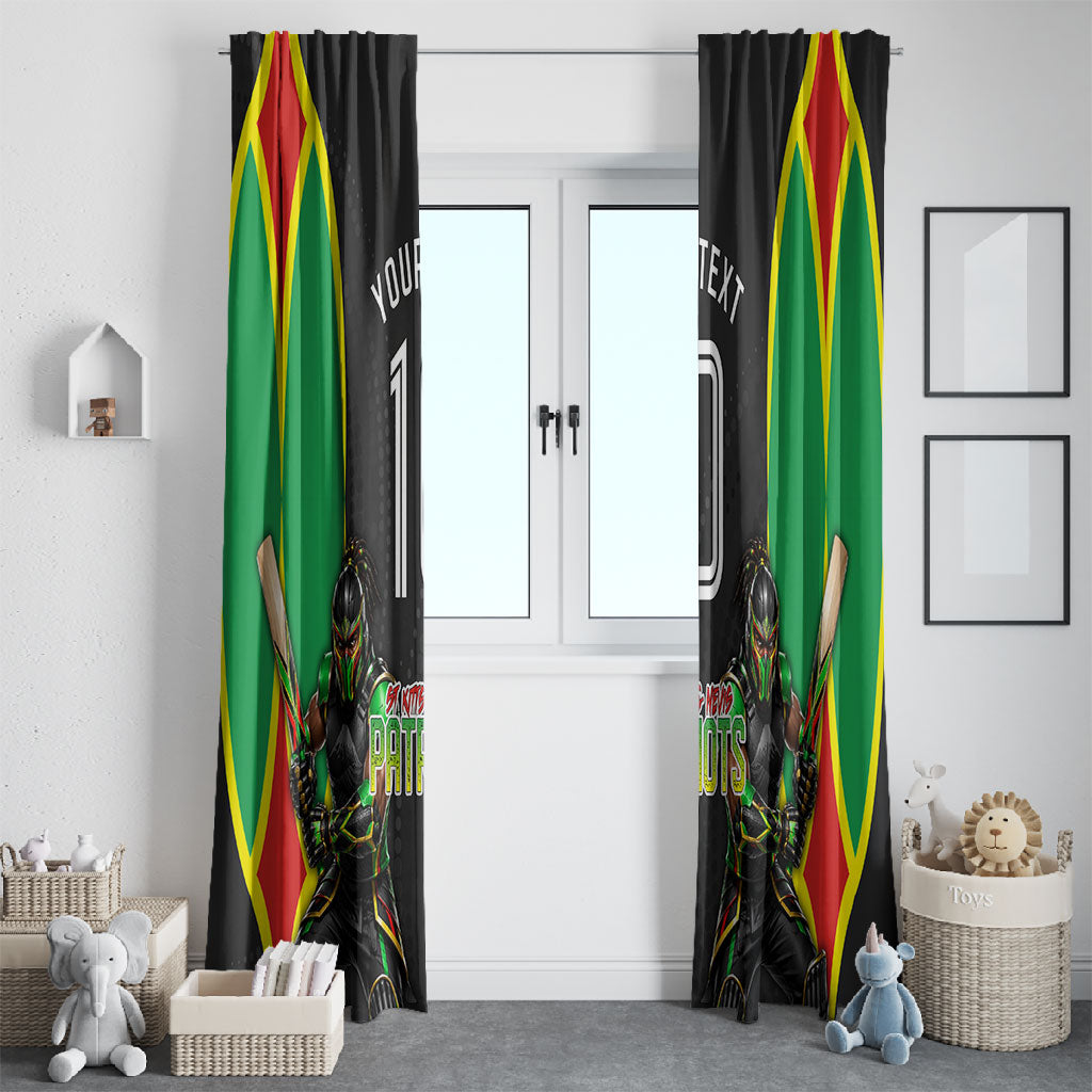 Personalized St Kitts And Nevis Patriots Window Curtain Caribbean Cricket Player Graphic Art