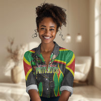 Personalized St Kitts And Nevis Patriots Women Casual Shirt Caribbean Cricket Player Graphic Art