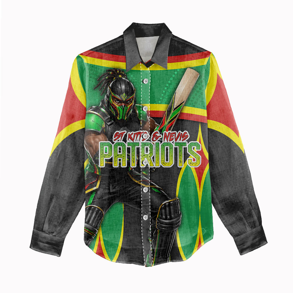 Personalized St Kitts And Nevis Patriots Women Casual Shirt Caribbean Cricket Player Graphic Art