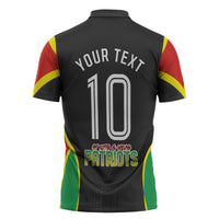 Personalized St Kitts And Nevis Patriots Zipper Polo Shirt Caribbean Cricket Player Graphic Art