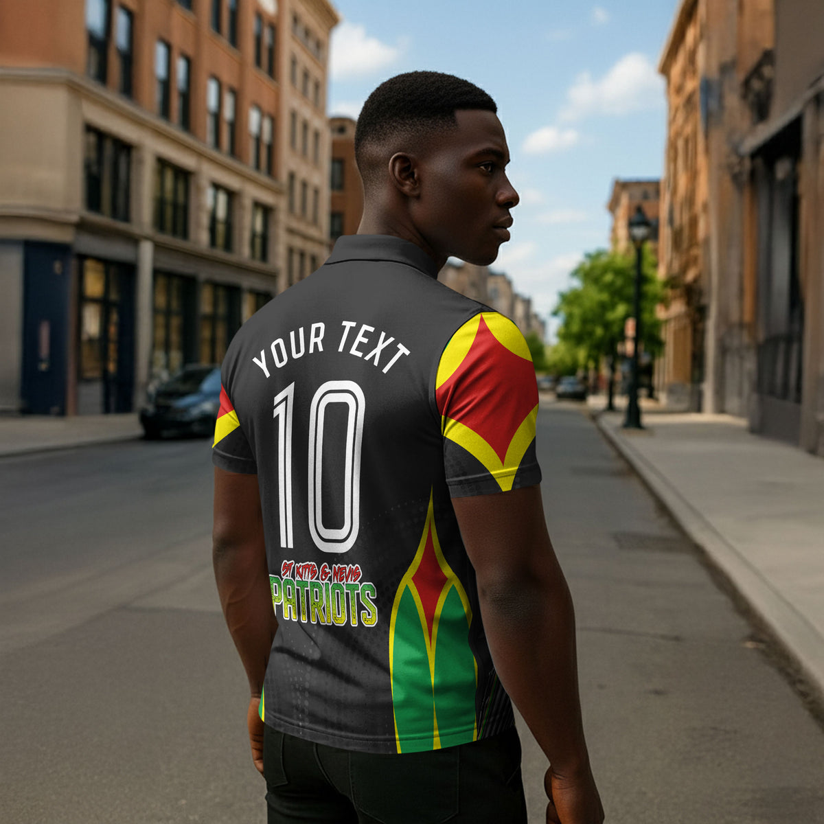 Personalized St Kitts And Nevis Patriots Zipper Polo Shirt Caribbean Cricket Player Graphic Art