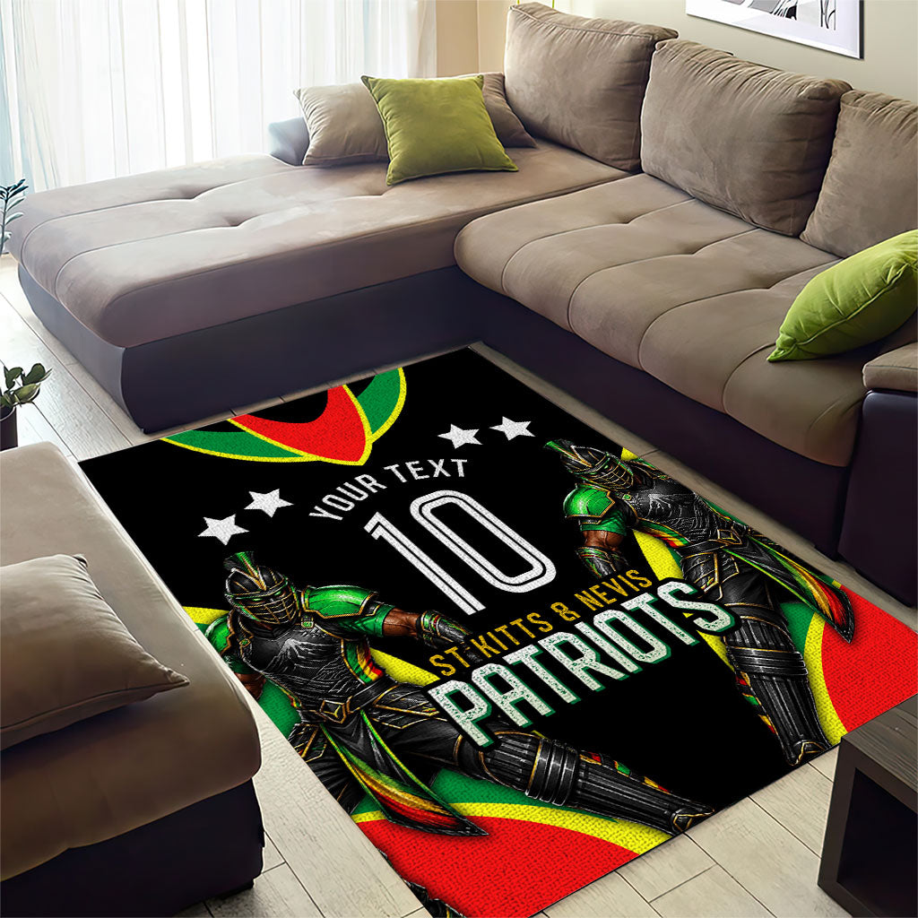 Personalized St Kitts And Nevis Patriots Cricket Area Rug Dynamic Player Celebration Team Pride