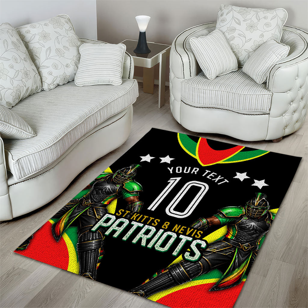 Personalized St Kitts And Nevis Patriots Cricket Area Rug Dynamic Player Celebration Team Pride