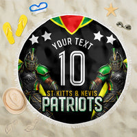 Personalized St Kitts And Nevis Patriots Cricket Beach Blanket Dynamic Player Celebration Team Pride