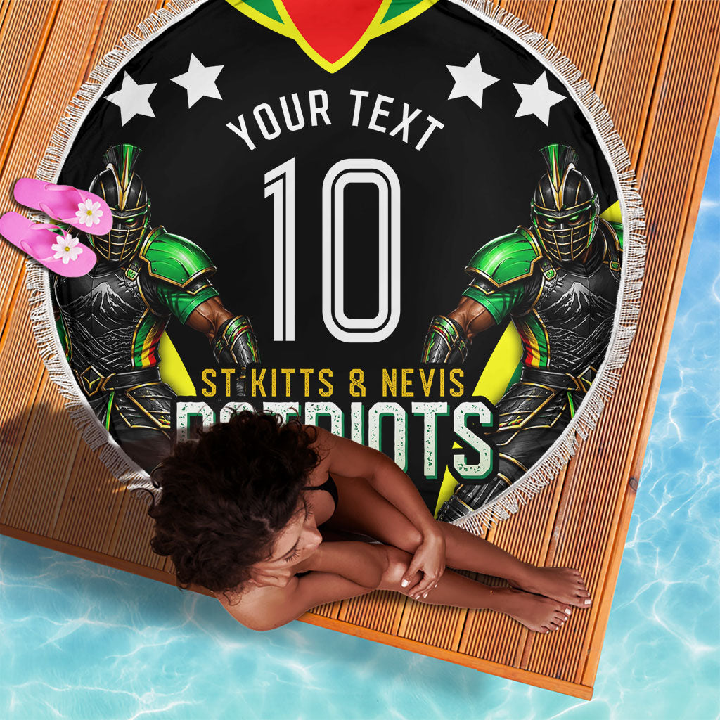 Personalized St Kitts And Nevis Patriots Cricket Beach Blanket Dynamic Player Celebration Team Pride
