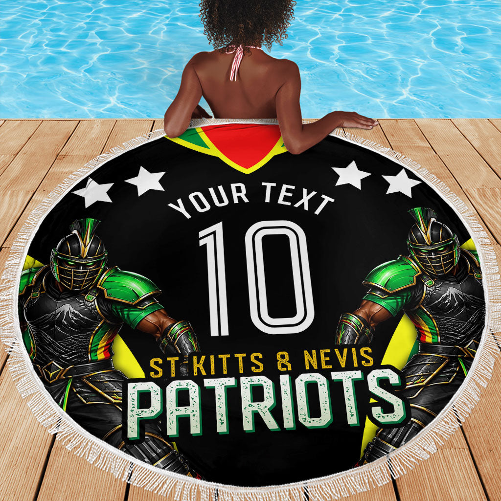 Personalized St Kitts And Nevis Patriots Cricket Beach Blanket Dynamic Player Celebration Team Pride