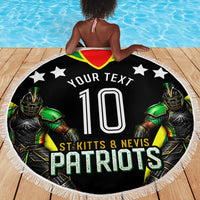 Personalized St Kitts And Nevis Patriots Cricket Beach Blanket Dynamic Player Celebration Team Pride