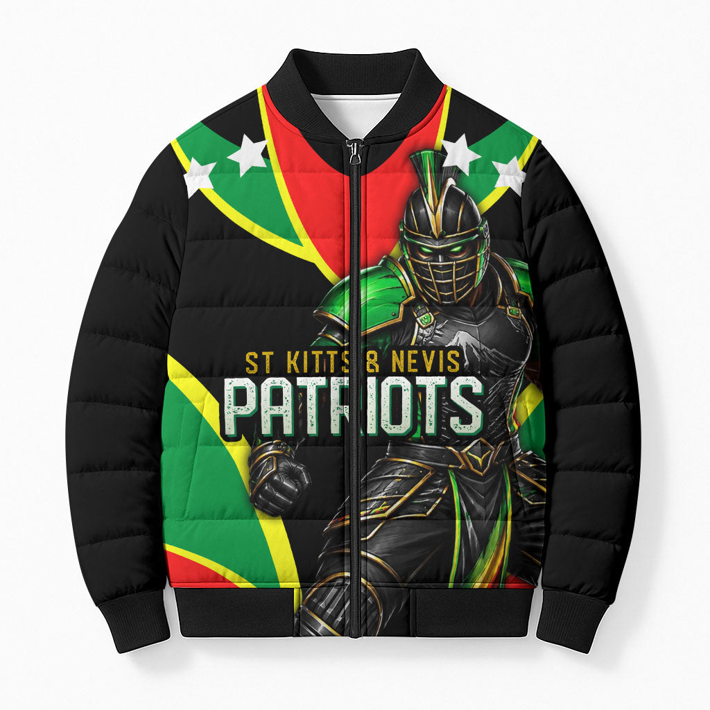 Personalized St Kitts And Nevis Patriots Cricket Bomber Puffer Jacket Dynamic Player Celebration Team Pride