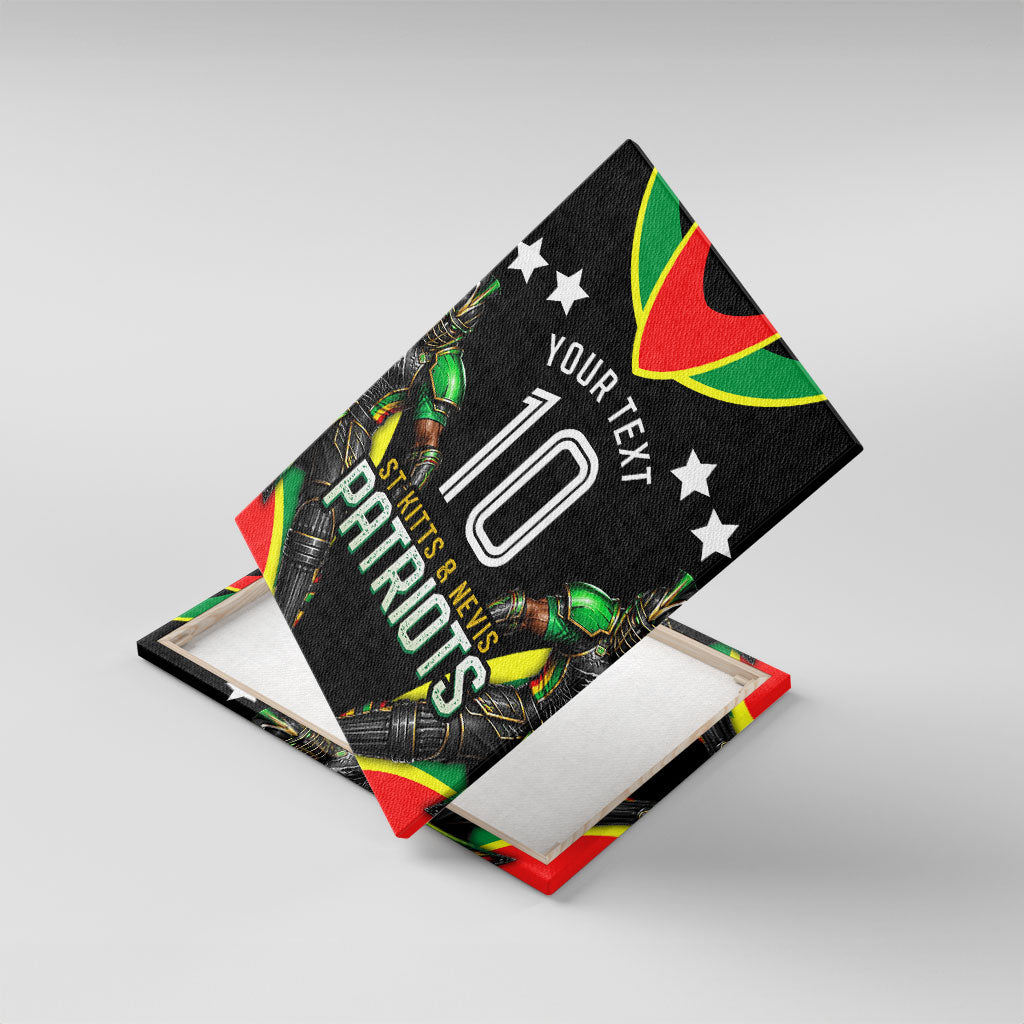 Personalized St Kitts And Nevis Patriots Cricket Canvas Wall Art Dynamic Player Celebration Team Pride