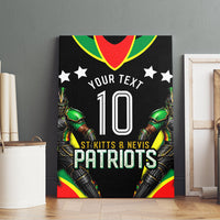 Personalized St Kitts And Nevis Patriots Cricket Canvas Wall Art Dynamic Player Celebration Team Pride