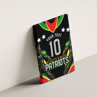 Personalized St Kitts And Nevis Patriots Cricket Canvas Wall Art Dynamic Player Celebration Team Pride