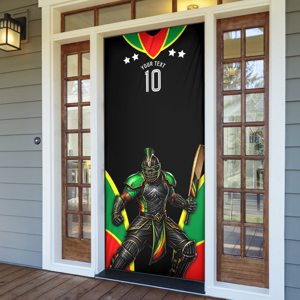 Personalized St Kitts And Nevis Patriots Cricket Door Cover Dynamic Player Celebration Team Pride