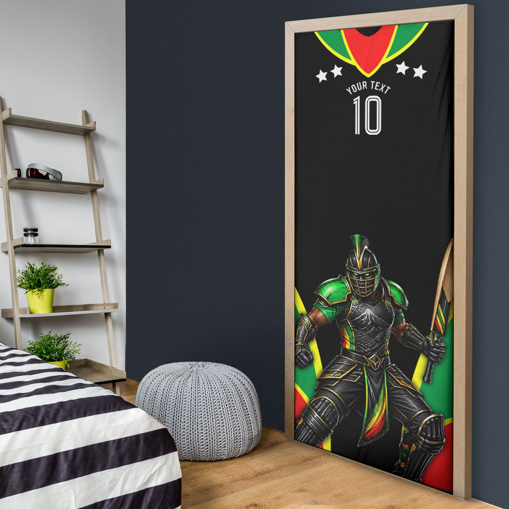 Personalized St Kitts And Nevis Patriots Cricket Door Cover Dynamic Player Celebration Team Pride