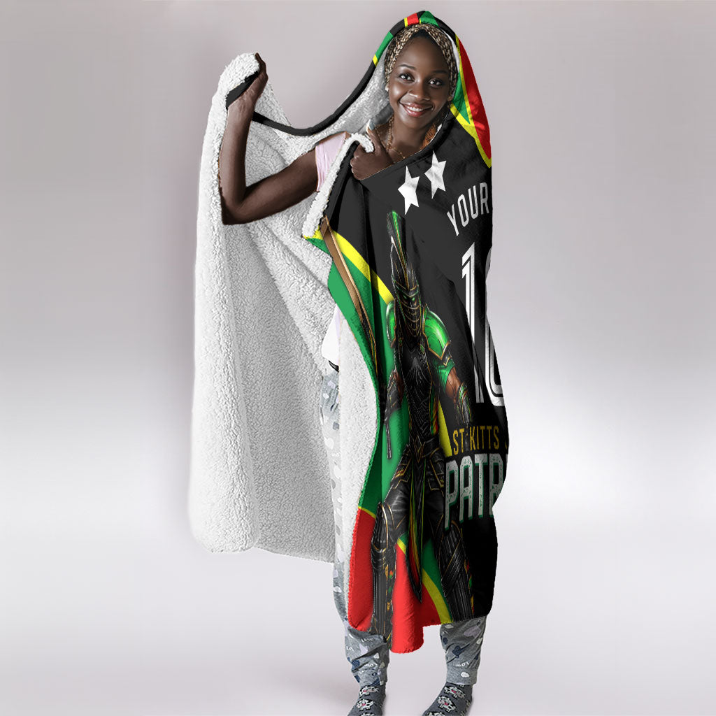 Personalized St Kitts And Nevis Patriots Cricket Hooded Blanket Dynamic Player Celebration Team Pride