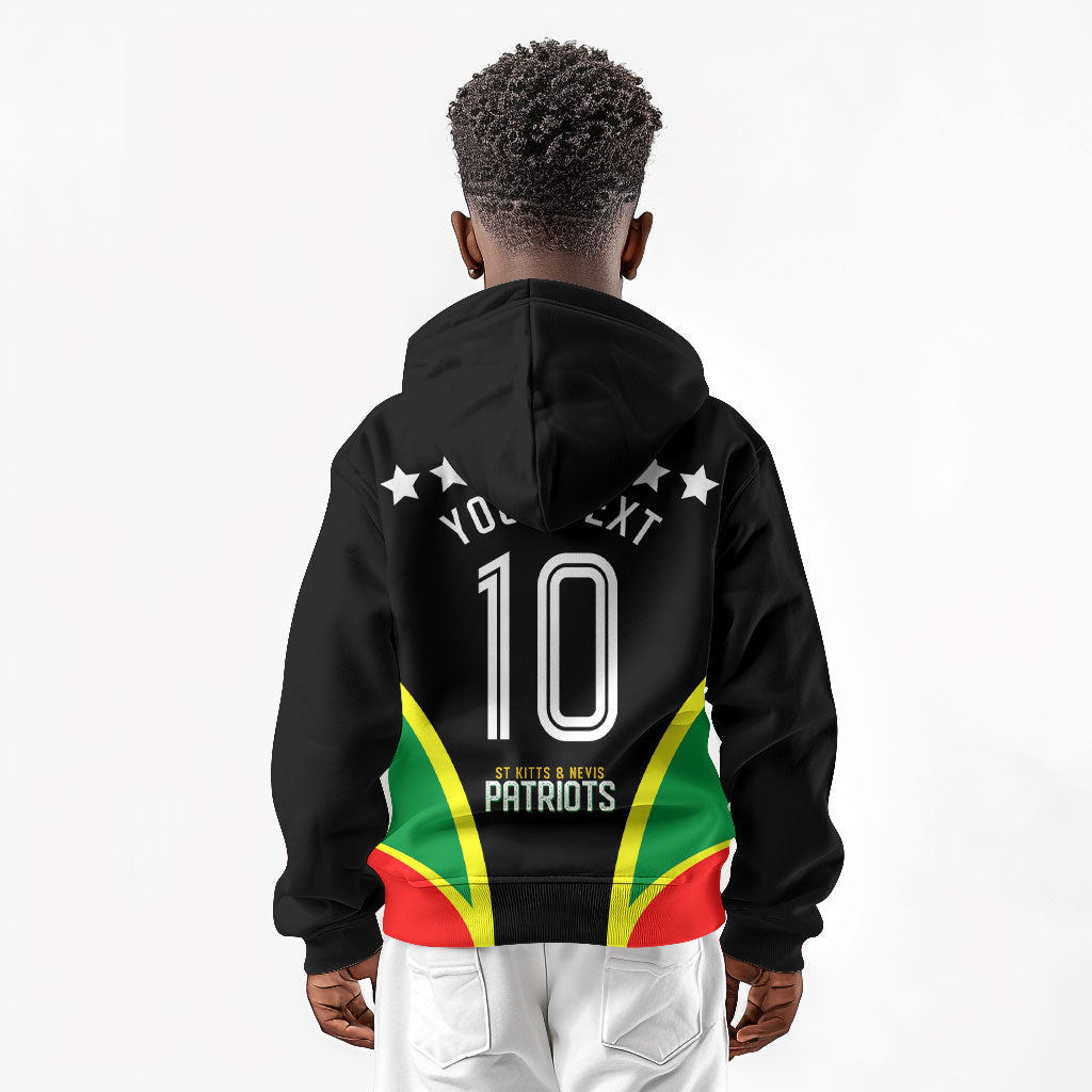 Personalized St Kitts And Nevis Patriots Cricket Kid Hoodie Dynamic Player Celebration Team Pride