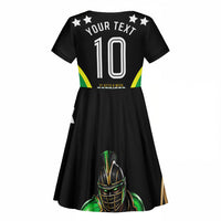 Personalized St Kitts And Nevis Patriots Cricket Kid Short Sleeve Dress Dynamic Player Celebration Team Pride